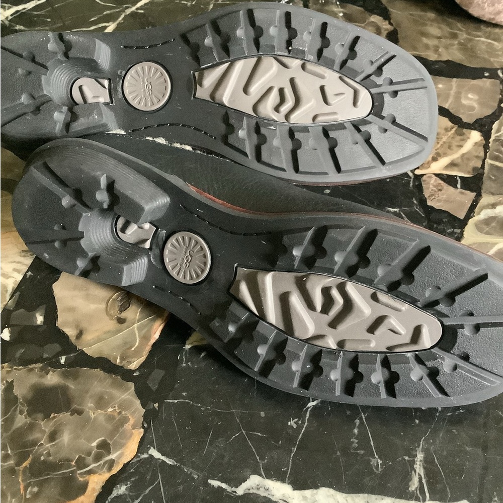 Authentic Ugg Langford Black Leather Shearling Li… - image 6